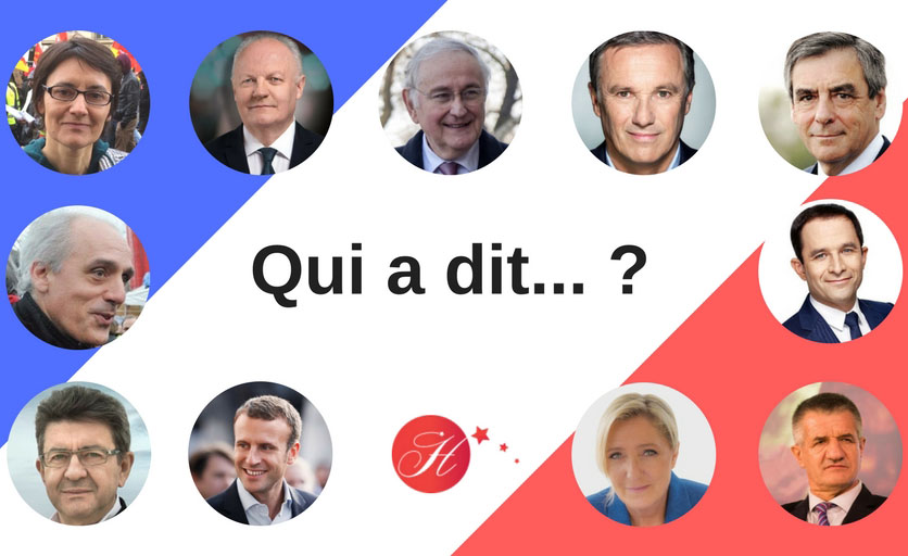 quizz candidats présidentielles qui a dit